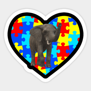 autism day Elephant Sticker